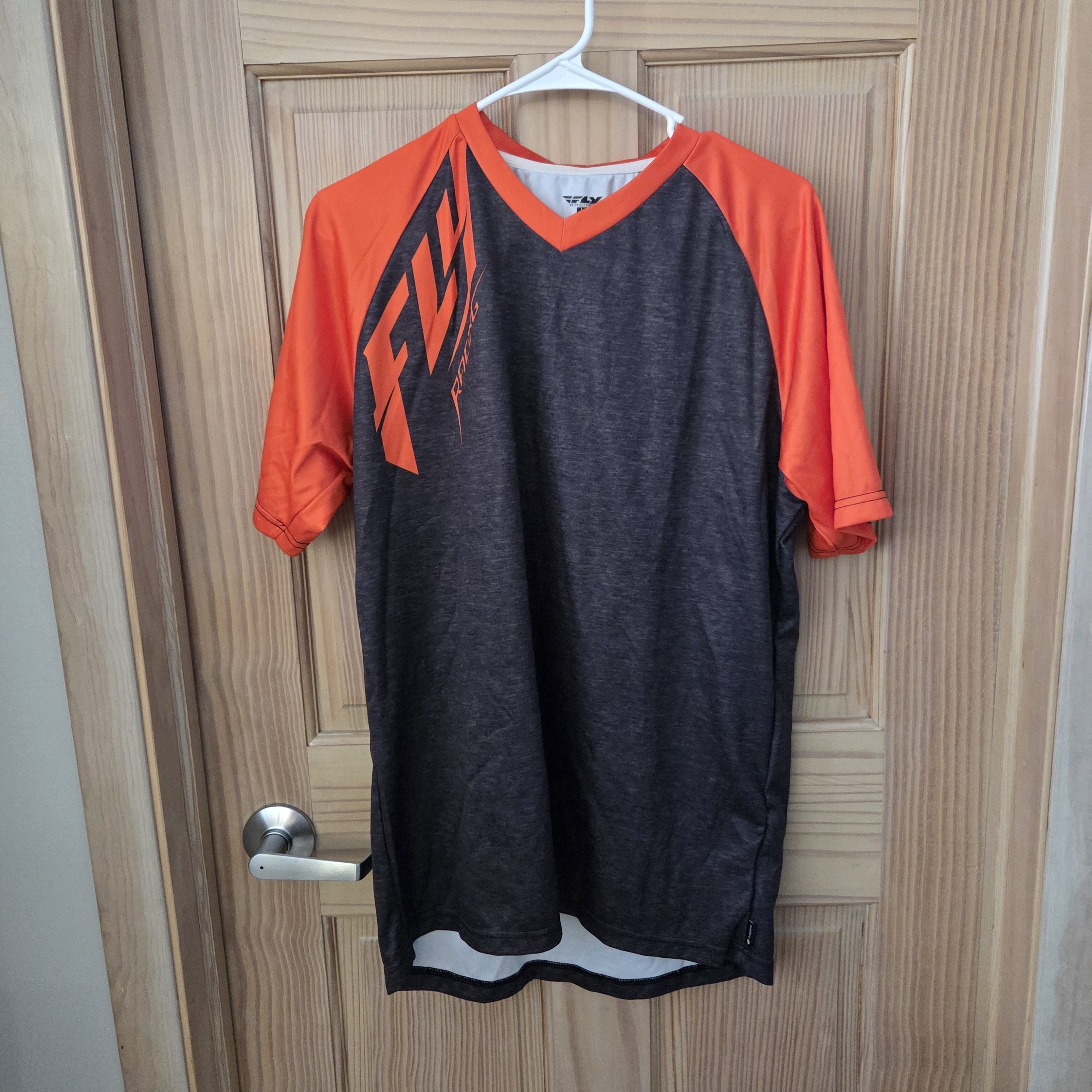 Mens Fly Racing Athletic Riding T Shirt Orange Grey Large Motorsports Mens Fly Racing Athletic Riding T Shirt Orange Grey Large Motorsports
